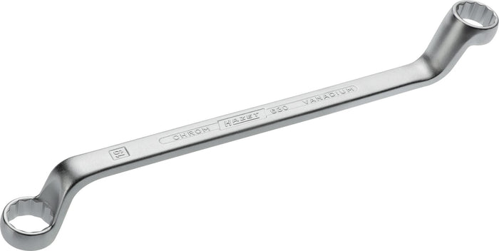Hazet Double Box-End Wrench 630-18X19 Outside 12-Point Profile 18 x 19mm