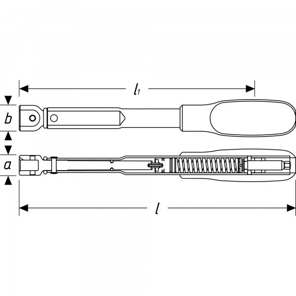 Hazet Torque Wrench 6392-200V 50-200Nm Tolerance 2% Insert Square 14 x 18mm