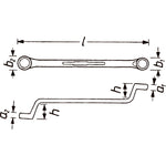 Hazet Double Box-End Wrench 630A-3/4X7/8 Outside 12-Point Profile 3/4 x 7/8in