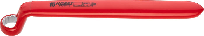 Hazet Single Box-End Wrench VDE 630KV-15 Outside 12-Point Profile 15mm