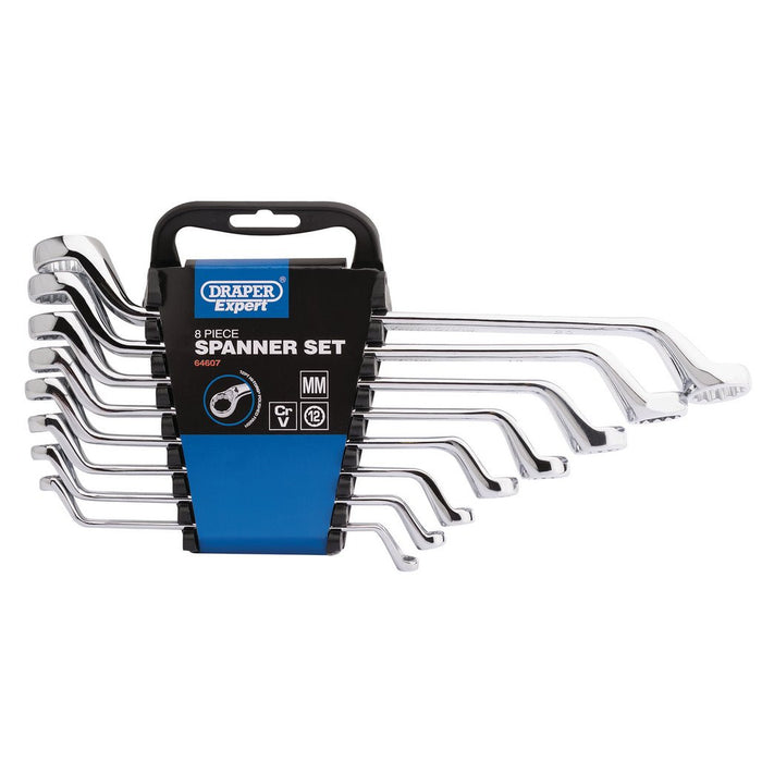 Draper Tools Hi-Torq® Deep Offset Metric Ring Spanner Set 8 Piece 64607