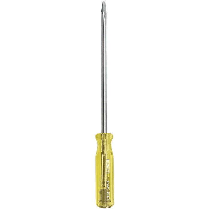 Stanley Screwdriver Acetate Handle Thru-Tang Slotted 8 X 200mm