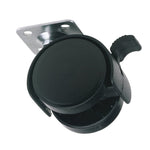 Draper Tools Twin Nylon Plate Castor with Brake 40mm Diameter S.W.L 25kg