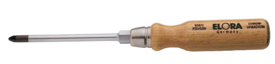 Elora Screwdriver with wooden handle supa-pozidriv 658-PZ 2