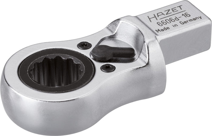 Hazet 12 Point Ratcheting Insert Box-End Wrench 16mm 6606D-16 Insert Square 14x18mm 