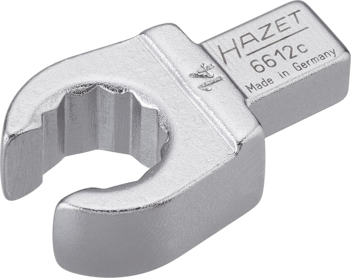 Hazet Insert Box-End Wrench Open 6612C-14 Insert Square 9x12mm Outside 12-Point Profile 14mm