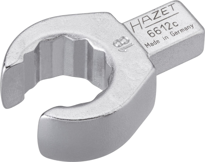 Hazet Insert Box-End Wrench Open 6612C-18 Insert Square 9x12mm Outside 12-Point Profile 18mm