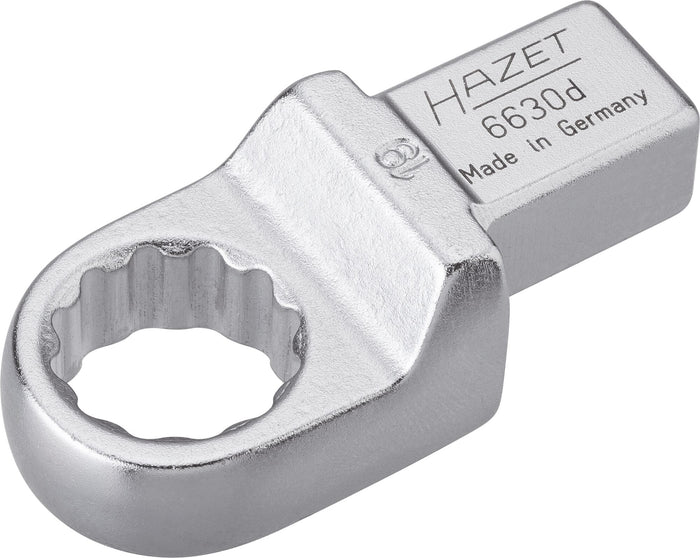 Hazet Insert Box-End Wrench 6630D-19 Insert Square 14 x 18mm Outside 12-Point Traction Profile 19mm