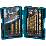MAKITA HSS-TIN Metal Drill Bits Set 1.5mm - 10mm (19PC)