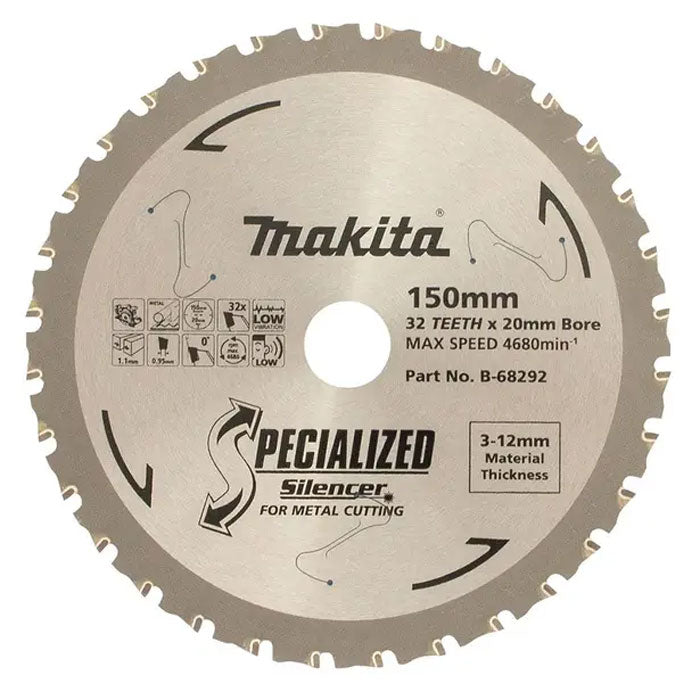 Makita Cold Metal Cutting TCT Saw Blade 150mm x 20mm x 32T