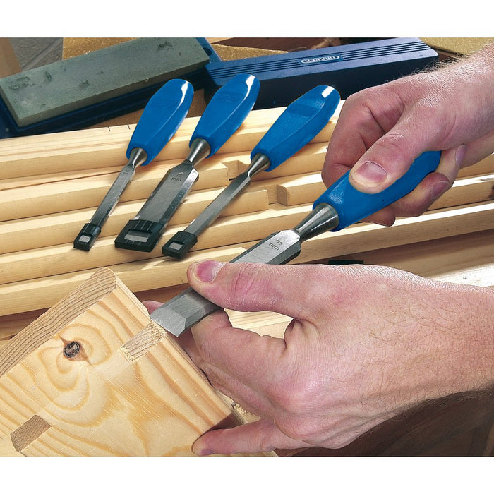 Draper Tools Bevel Edge Wood Chisel Set 4 Piece 69619
