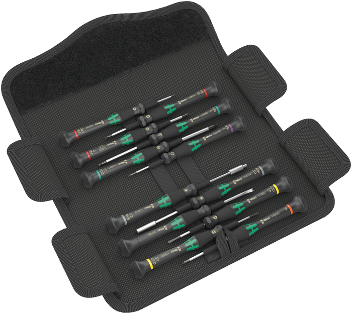 Wera Kraftform Micro 12 Electronics 1 Screwdriver Set for Electronic Applications 12 Piece 073677