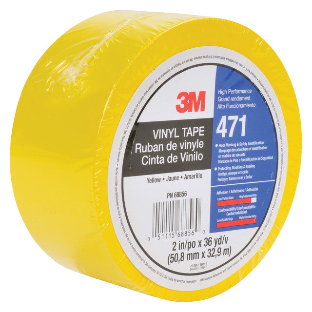 3M 471 Vinyl Tape Yellow 5.1mm x 32.9m * BOX OF 24 *
