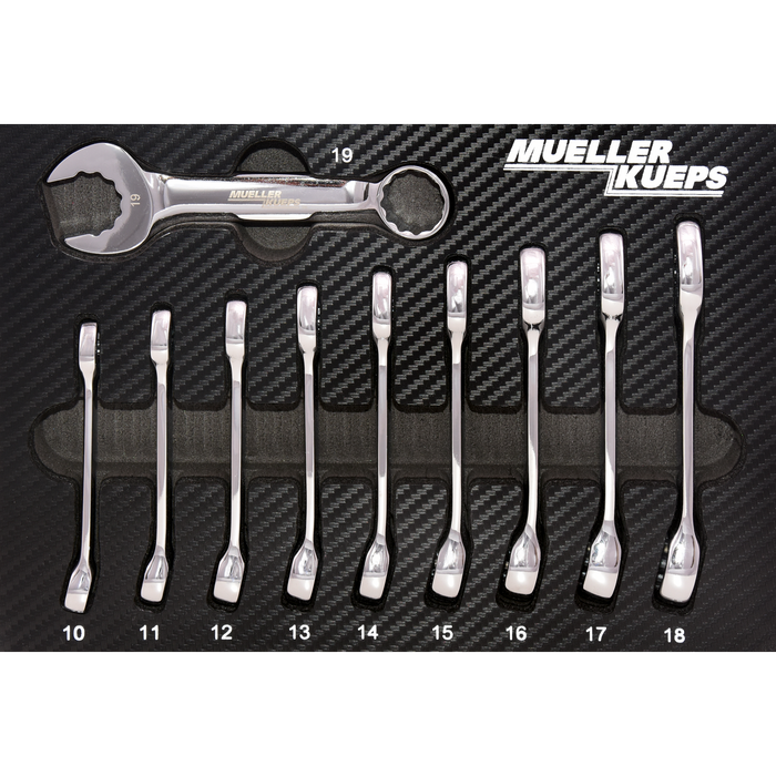 Mueller 711 100 Combination Spanner Kit, 10 Pce (Extra Short)