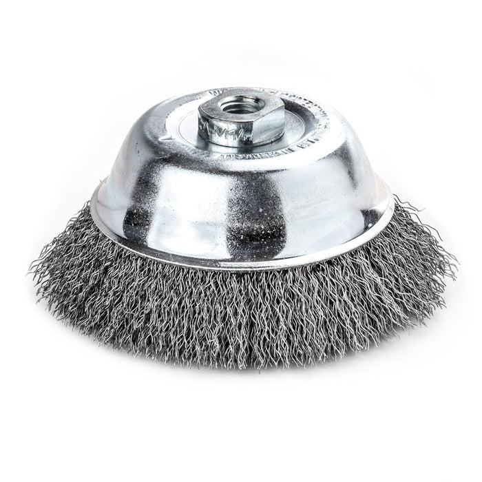 Lessmann Cup Brush Dia 75mm Steel Wire STA Crimped 0.35mm Thread M14