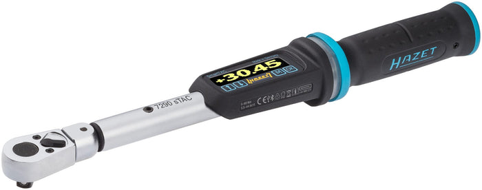 Hazet 3/8in Electronic Torque Wrench Built-In Angle Gauge 7290-2STAC 5-60Nm 3.5-44 Lbf.FT 