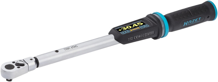 Hazet 3/8in Electronic Torque Wrench Built-In Angle Gauge 7291-2STAC 10-100Nm 7.5-75 Lbf.FT 