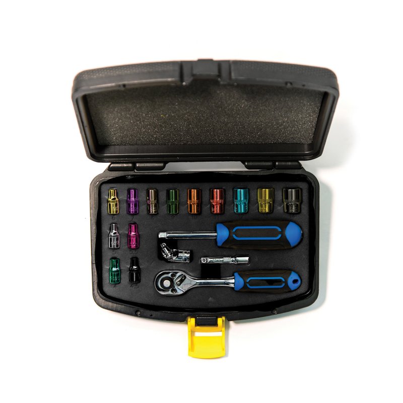 C.K Sure Drive 17 Piece Coloured Metric Socket Set 1/4in Drive For Sale ...