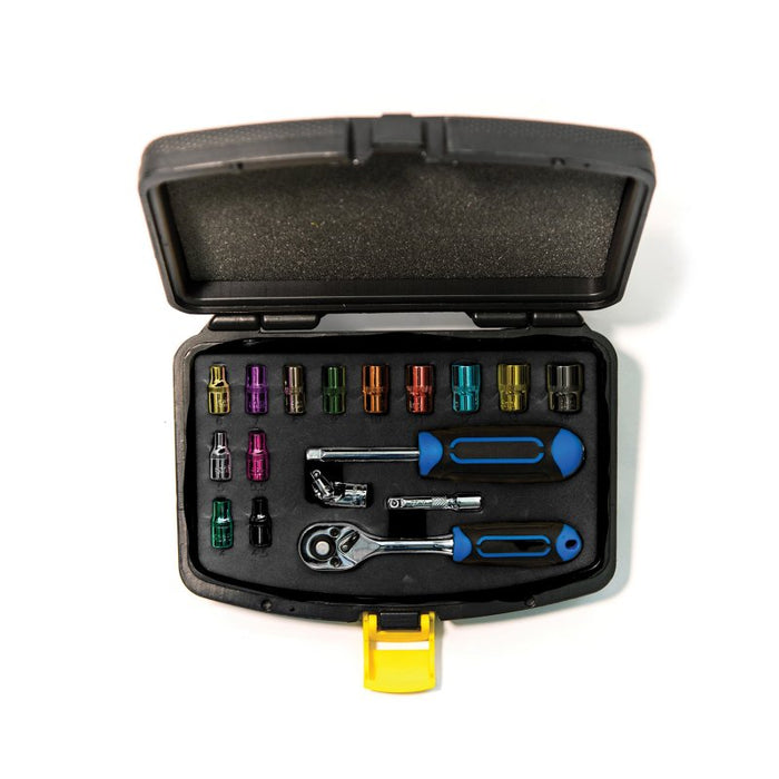 C.K Sure Drive 17 Piece Coloured Metric Socket Set 1/4in Drive