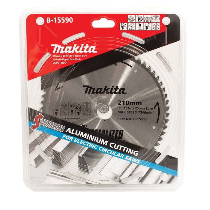 Makita Aluminium TCT Saw Blade 210mm x 25mm x 60T