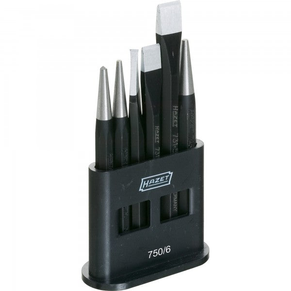 Hazet 6 Pce Chisel, Drift Punch, Centre Punch Set 750/6