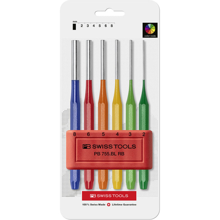 PB Swiss RainBow Pin, Drift & Octagonal Punch 6 Pce Set in Blister Pack ...