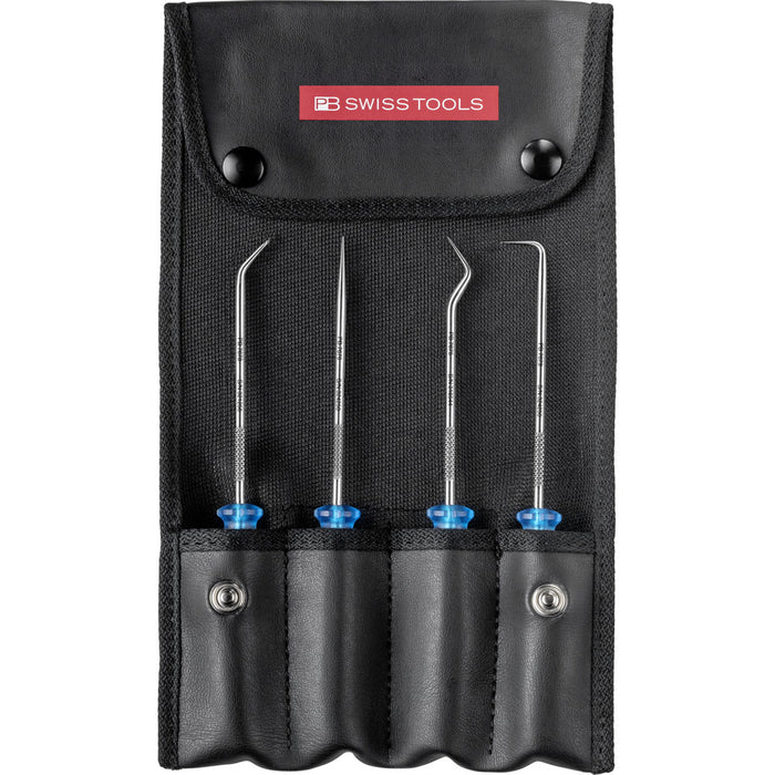 PB Swiss 4 Pce PickTool with Multicraft Handle in Roll-Up Case
