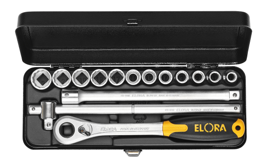 Elora Socket Set 1/2in bi-hexagon 14 Pce 7/16-1in AF 770-LKAU