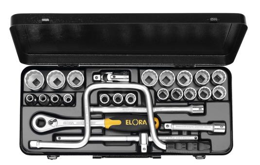 Elora Socket Set 1/2in hexagon 26 Pce 10-32mm 771-LMU