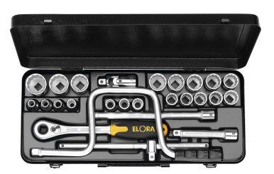 Elora Socket Set 1/2in bi-hexagon 26 Pce 10-32mm 770-LMU