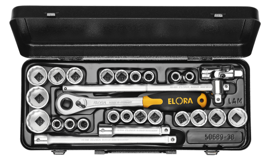 Elora Socket Set 1/2in bi-hexagon 27 Pce AF 770-OKLAMU