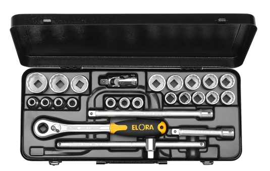 Elora Socket Set 1/2in bi-hexagon 25 Pce 10-32mm 770-OK LMK