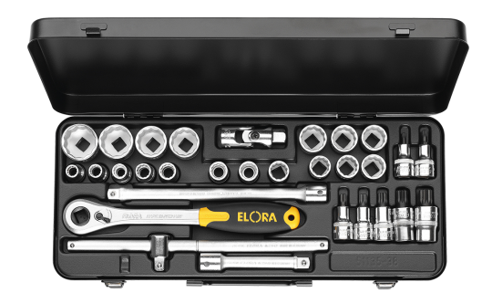 Elora Socket Set 1/2in hexagon+xzn 30 Pce 10-32mm 771-OKLXZNU