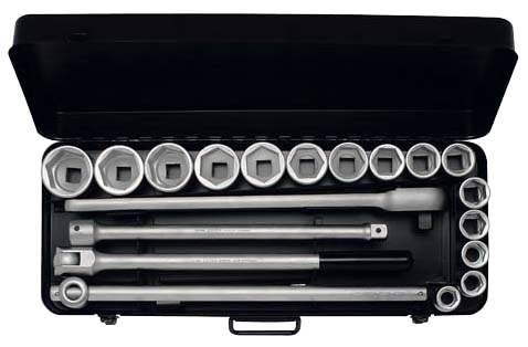 Elora Socket Set 3/4in bi-hexagon 21 Pce 21-50mm 770-S15 MZ