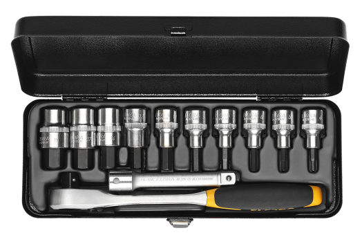 Elora Socket Set 1/2in inside-hexagon 12 Pce 4-19mm 770-KINMU