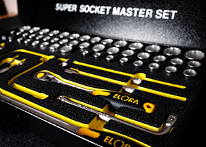 Elora Socket Set 1/2in hexagon 57 Pce Metric+Imperial+WW 771-LSSMF