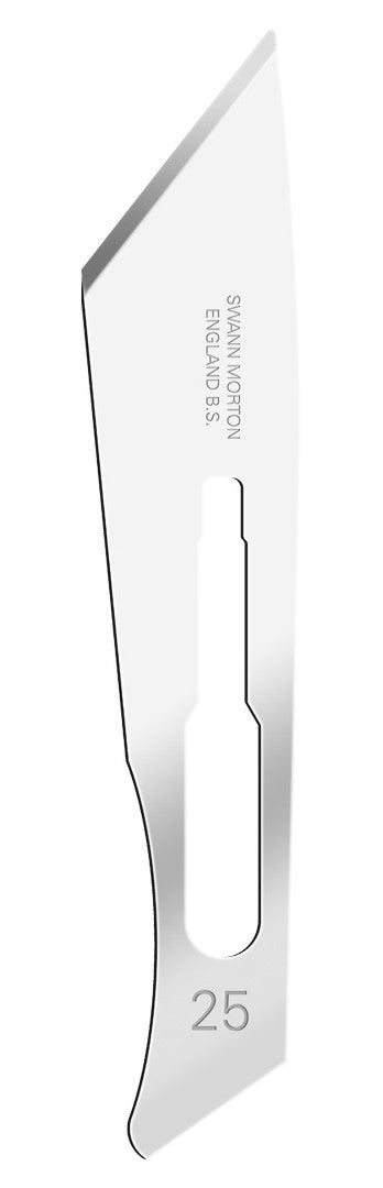 Swann Morton #25 Surgical Scalpel Blade Stainless Steel 100pk