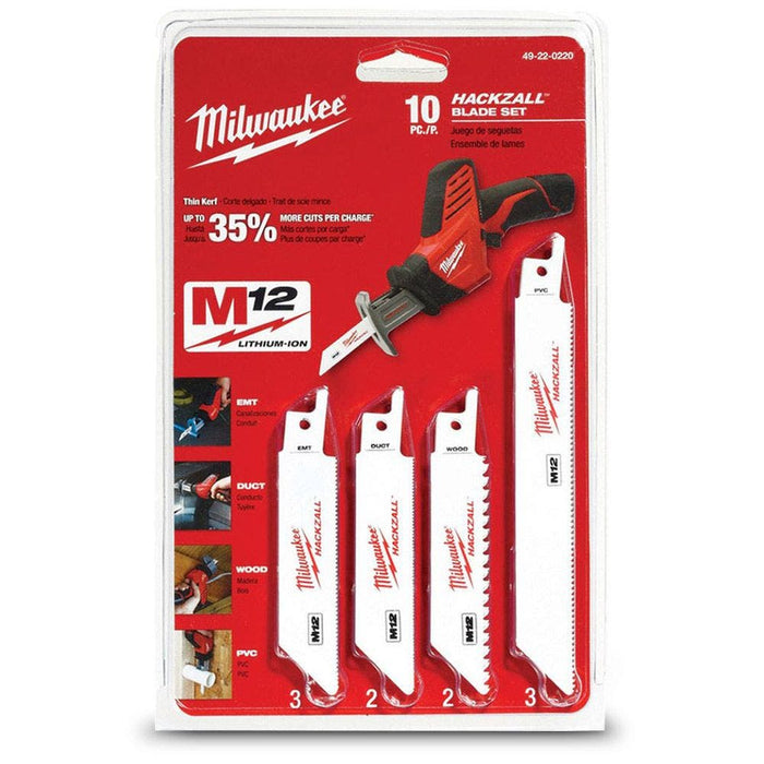 Milwaukee Hackzall® General Purpose Kit 10 Pce