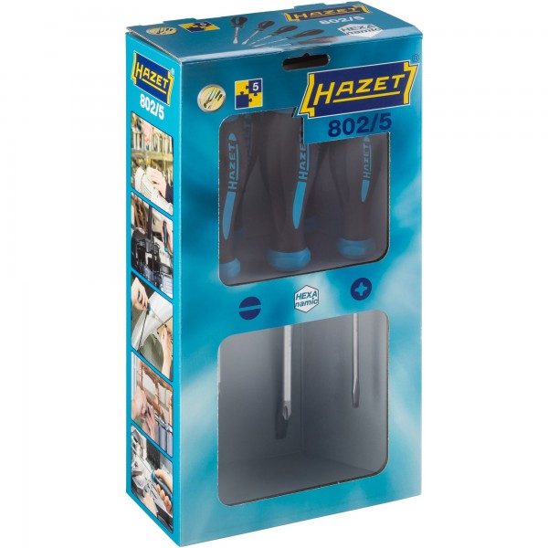 Hazet 5 Pce Hexanamic PH & SL Screwdriver Set 802/5