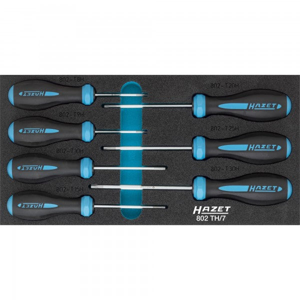Hazet 7 Pce Hexanamic Tamper-Resistant Torx Screwdriver Set 802TH/7