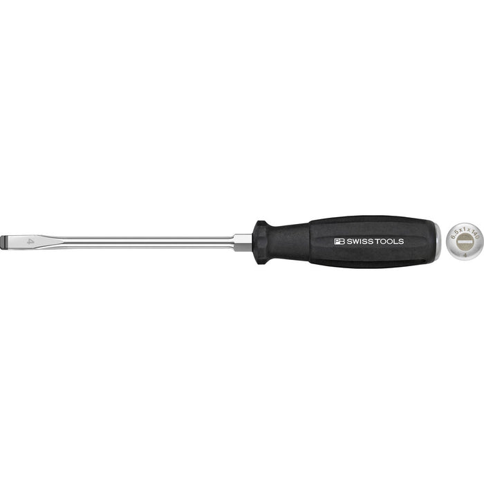 PB Swiss Screwdriver for Slotted Screws 6mm x 200mm with Hexagonal Wrench