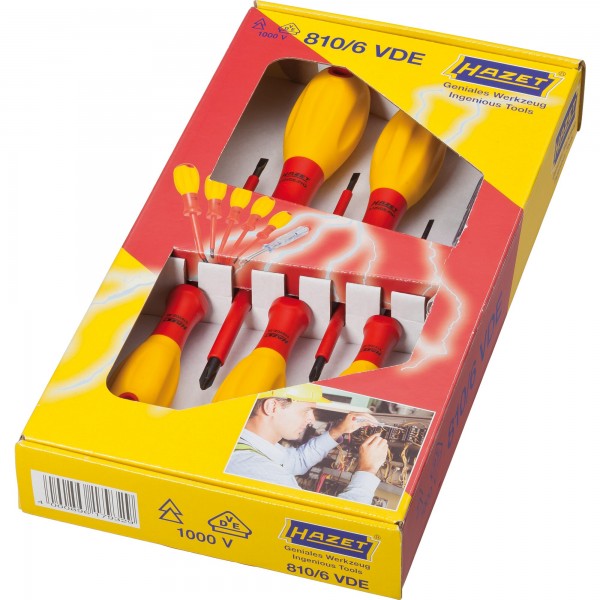 Hazet 6 Pce SL & PH VDE Screwdriver Set 810/6VDE