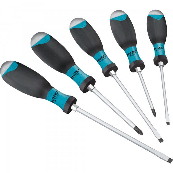 Hazet 5 Pce SL & PH Screwdriver Set With Impact Cap 810U-1/5