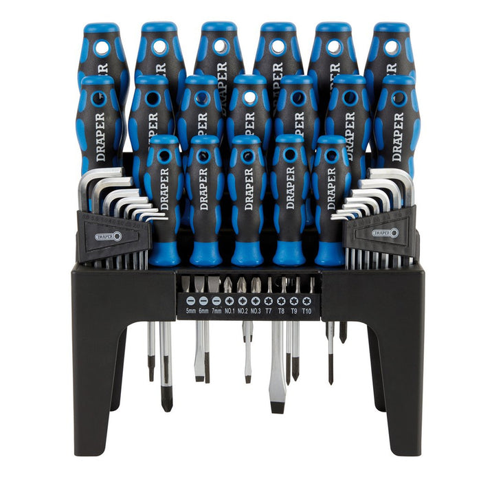 Draper Tools Soft Grip Screwdriver, Hex Key and Bit Set (44 piece)