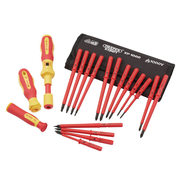 Draper Expert XP1000® VDE Interchangeable Torque Screwdriver Set, 19 Pce