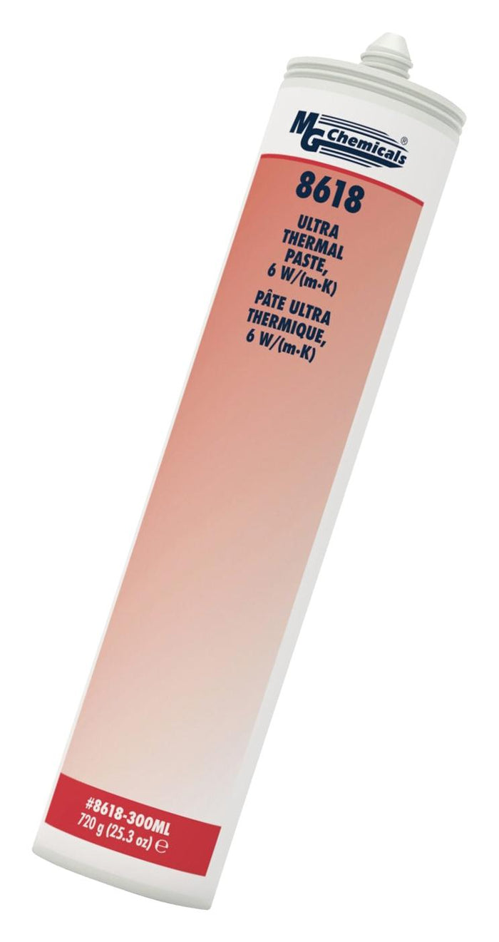 MG Chemicals 8618 Ultra Thermal Paste, 6 W/(m·K) 300ml 621g Cartridge