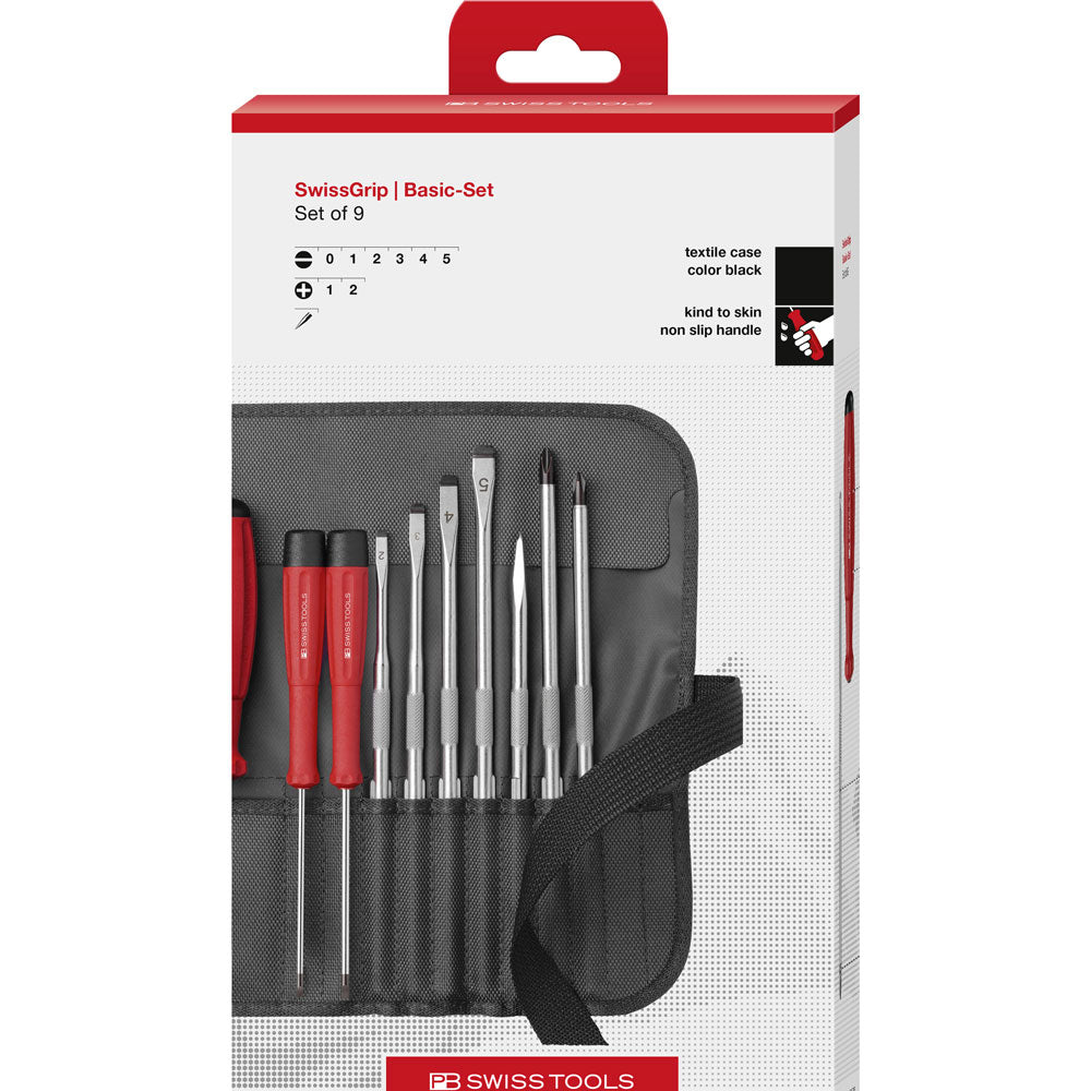 Pb Swiss Slotted And Phillips Swissgroup Screwdriver 9 Pce Set With