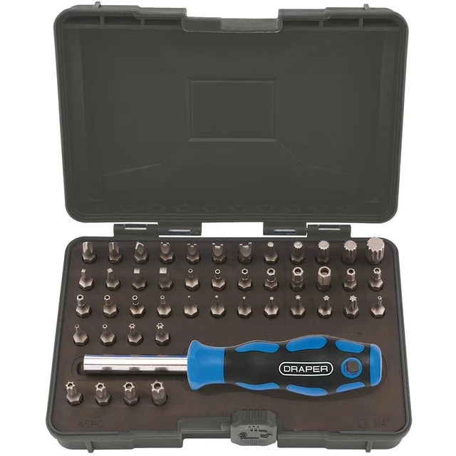 Draper Tools Security Screwdriver Bit and Driver Set (45 piece) For ...