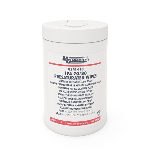MG Chemicals 70% IPA Wipes 110pk in Tub