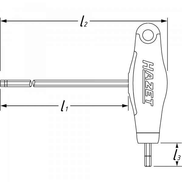 Hazet 2.5mm Hex Screwdriver With T-Handle 829KK-2.5